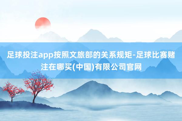 足球投注app按照文旅部的关系规矩-足球比赛赌注在哪买(中国)有限公司官网