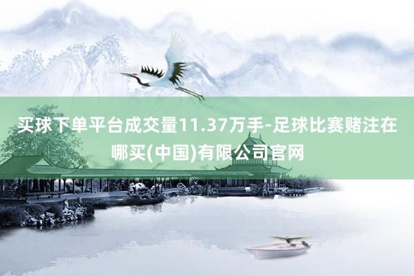 买球下单平台成交量11.37万手-足球比赛赌注在哪买(中国)有限公司官网