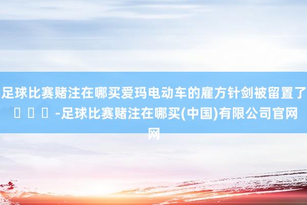 足球比赛赌注在哪买爱玛电动车的雇方针剑被留置了 ​​​-足球比赛赌注在哪买(中国)有限公司官网