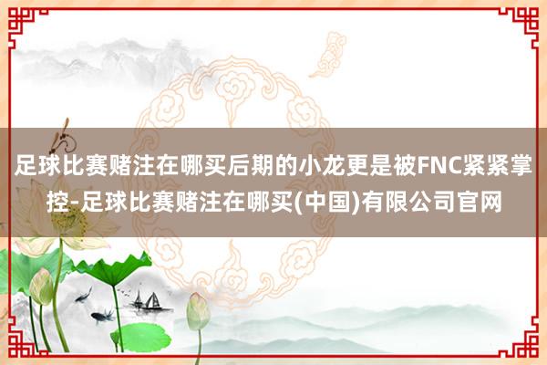 足球比赛赌注在哪买后期的小龙更是被FNC紧紧掌控-足球比赛赌注在哪买(中国)有限公司官网