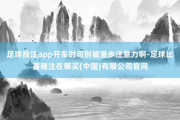 足球投注app开车时可别被漫步注意力啊-足球比赛赌注在哪买(中国)有限公司官网