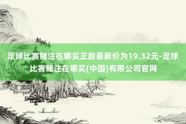 足球比赛赌注在哪买正股最新价为19.32元-足球比赛赌注在哪买(中国)有限公司官网