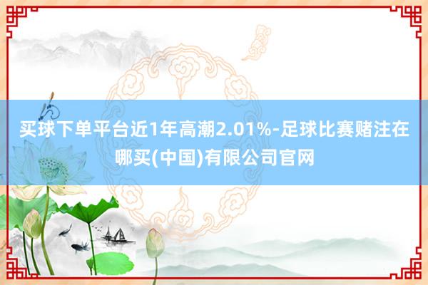 买球下单平台近1年高潮2.01%-足球比赛赌注在哪买(中国)有限公司官网