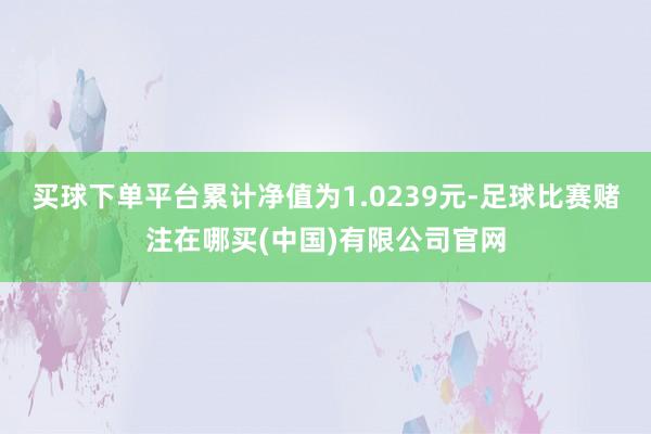 买球下单平台累计净值为1.0239元-足球比赛赌注在哪买(中国)有限公司官网