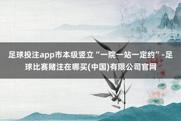 足球投注app市本级竖立“一院一站一定约”-足球比赛赌注在哪买(中国)有限公司官网