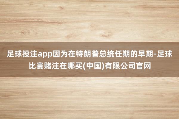 足球投注app因为在特朗普总统任期的早期-足球比赛赌注在哪买(中国)有限公司官网